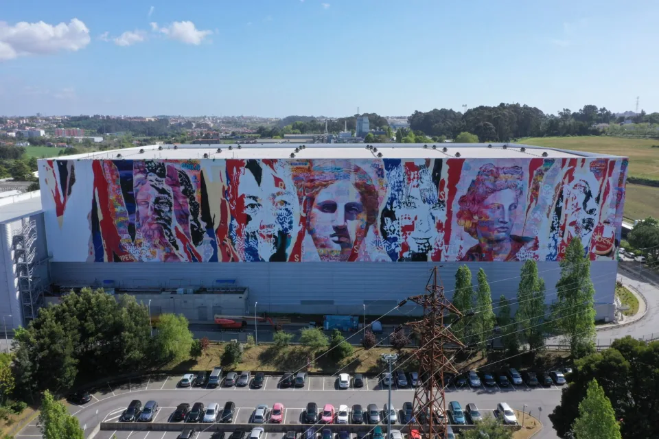 “Everyday Gods” — Vhils & PichiAvo — Walls work, 2019, Leça do Balio, Portugal