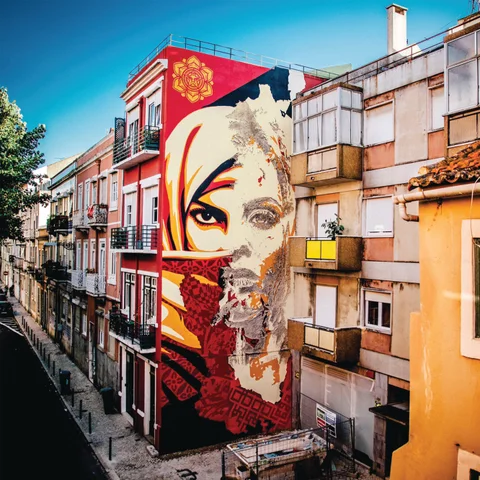 Vhils x Shepard Fairey X Graça 2017 — Walls work, 2017, Lisbon, Portugal