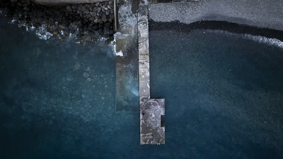 Sea Portrait: Sophia de Mello Breyner — Walls work, 2024, Caniçal, Portugal