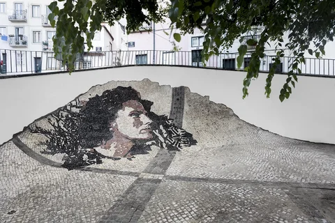 Amália Rodrigues (Calçada) — Tiles work, 2015, Lisbon, Portugal