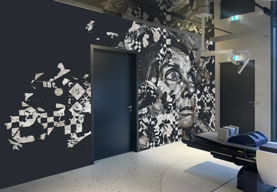 Carved Portrait, Hospital Interior Commission — Walls work, 2019